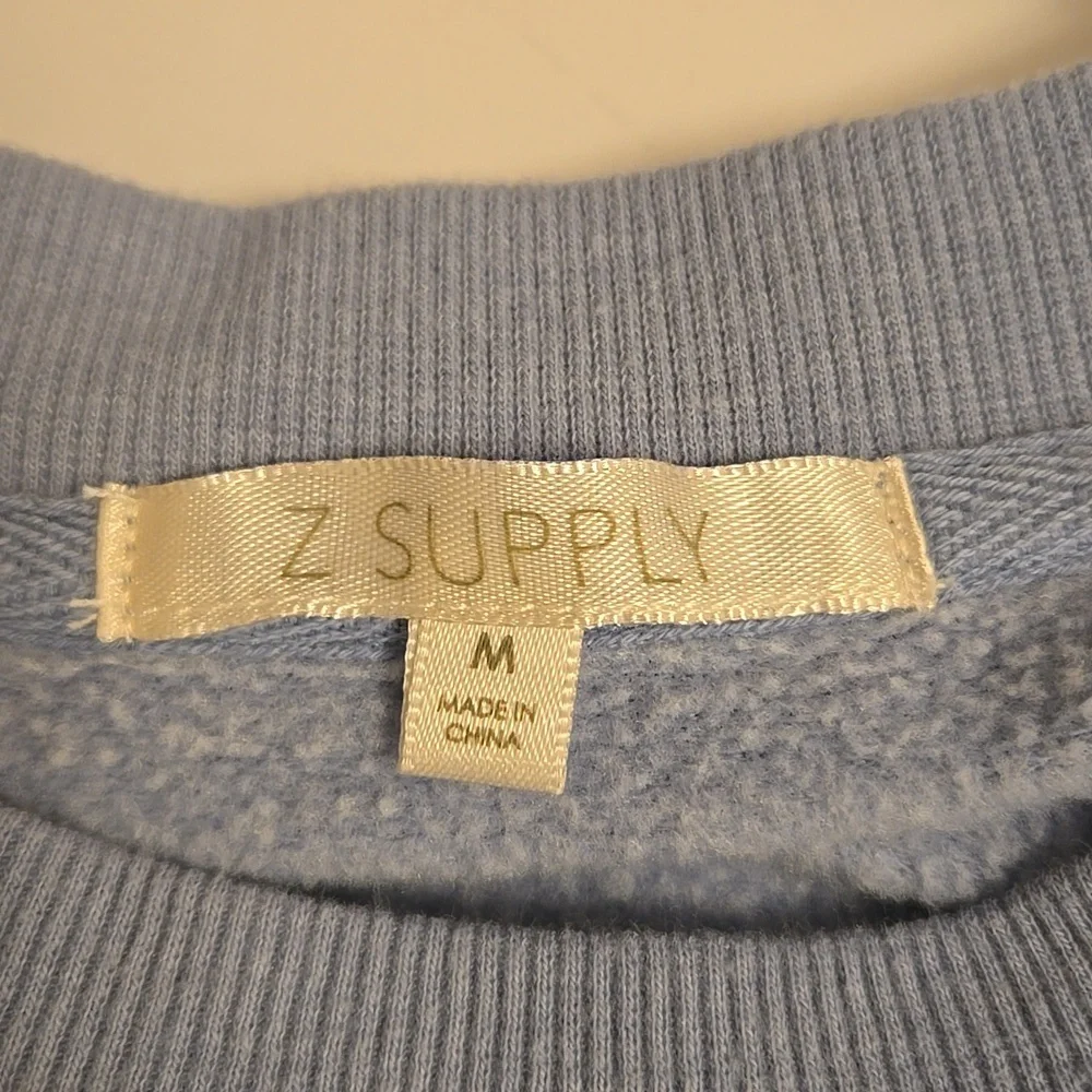 Z Supply Blue Sweatshirt with LOVE Graphic - Picture 3 of 4